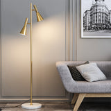 Tyalez Creative Adjustable Two Heads Black Floor Lamp