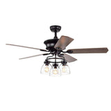 Tyalez Nordic Glass Shade Ceiling Fan With Light And Remote
