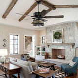 Tyalez Creative Round Finish Ceiling Fan With Light And Remote