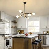 Modern Minimalist Black Chandelier for Bedroom Lighting