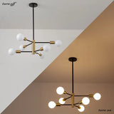 Modern Minimalist Black Chandelier for Bedroom Lighting