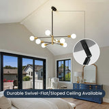 Modern Minimalist Black Chandelier for Bedroom Lighting