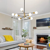 Modern Minimalist Black Chandelier for Bedroom Lighting