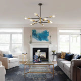 Modern Minimalist Black Chandelier for Bedroom Lighting