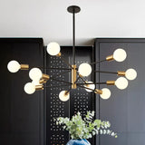 Modern Minimalist Black Chandelier for Bedroom Lighting