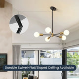 Modern Minimalist Black Chandelier for Bedroom Lighting