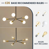 Modern Minimalist Black Chandelier for Bedroom Lighting
