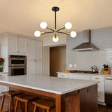Modern Minimalist Black Chandelier for Bedroom Lighting