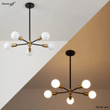 Modern Minimalist Black Chandelier for Bedroom Lighting