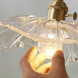 Tyalez Retro Lotus Leaf Shape Glass Pendant Lamp