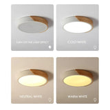 Tyalez LED Modern Ultra Thin Wood Ceiling Light