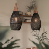 Tyalez Vintage Rattan Woven Chandelier