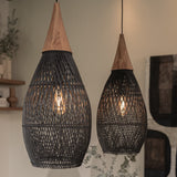 Tyalez Vintage Rattan Woven Chandelier