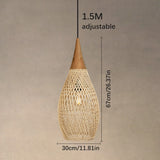 Tyalez Vintage Rattan Woven Chandelier