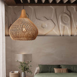 Tyalez Vintage Rattan Woven Chandelier