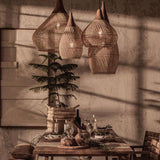 Tyalez Vintage Rattan Woven Chandelier