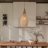 Tyalez Vintage Rattan Woven Chandelier