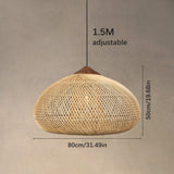 Tyalez Vintage Rattan Woven Chandelier