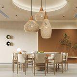 Tyalez Vintage Rattan Woven Chandelier