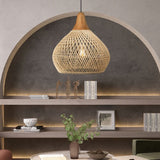 Tyalez Vintage Rattan Woven Chandelier