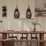 Tyalez Vintage Rattan Woven Chandelier