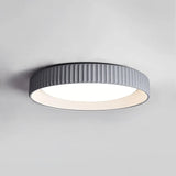 Tyalez Industrial Round Cement Flush Mount Ceiling Light