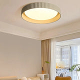 Tyalez Industrial Round Cement Flush Mount Ceiling Light