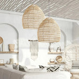 Tyalez Handmade Vintage Rattan Bamboo Pendant Light