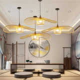 Tyalez Waving Bamboo Vintage Woven Wicker Handmade Hat Rattan Pendant Light