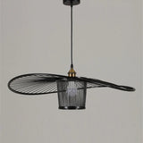 Tyalez Waving Bamboo Vintage Woven Wicker Handmade Hat Rattan Pendant Light