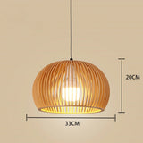 Tyalez Retro Boho Basket Rattan Pumpinkin Shape Creative Designer Pendant Light