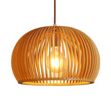 Tyalez Retro Boho Basket Rattan Pumpinkin Shape Creative Designer Pendant Light