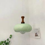 Tyalez Retro Minimalist Bauhaus Stained Round Glass Pendant Light