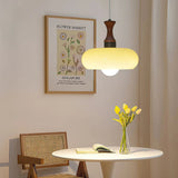Tyalez Retro Minimalist Bauhaus Stained Round Glass Pendant Light