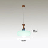 Tyalez Retro Minimalist Bauhaus Stained Round Glass Pendant Light