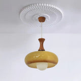 Tyalez Retro Minimalist Bauhaus Stained Round Glass Pendant Light