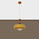 Tyalez Retro Minimalist Bauhaus Stained Round Glass Pendant Light