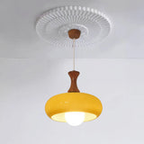 Tyalez Retro Minimalist Bauhaus Stained Round Glass Pendant Light