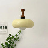 Tyalez Retro Minimalist Bauhaus Stained Round Glass Pendant Light