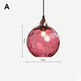 Tyalez Modern Simple Colored Water Pattern Glass Ball Pendant Light