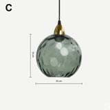 Tyalez Modern Simple Colored Water Pattern Glass Ball Pendant Light