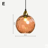 Tyalez Modern Simple Colored Water Pattern Glass Ball Pendant Light