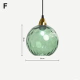 Tyalez Modern Simple Colored Water Pattern Glass Ball Pendant Light