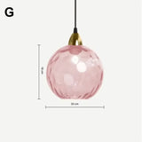 Tyalez Modern Simple Colored Water Pattern Glass Ball Pendant Light
