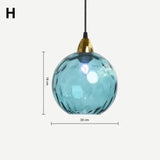 Tyalez Modern Simple Colored Water Pattern Glass Ball Pendant Light