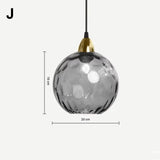 Tyalez Modern Simple Colored Water Pattern Glass Ball Pendant Light