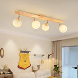 Tyalez Cream Wood Track Lighting Living Room Light Track Ceiling