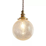 Vintage brass glass chandelier