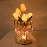Tyalez 2025 New Crystal Floral Table Lamp