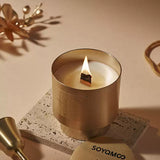 Luxury Metal Cup Scented Candle – Minimalist Soy Wax Art Décor